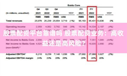 股票配资平台靠谱吗 股票配资业务：高收益还是高风险？